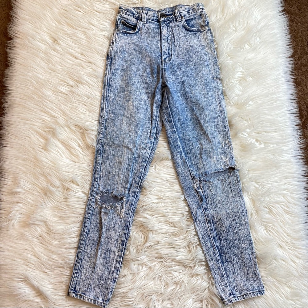 Vintage 80’s mom jeans PURE JEANSWEAR acid wash look size 7